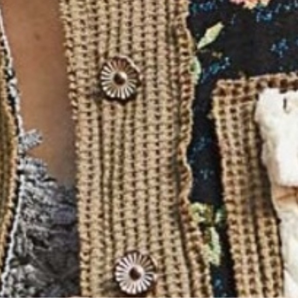 924. Pol Last 2!  Jacket Coat thermal Oversized Brown Floral Quilted Jacquard - Picture 6 of 6